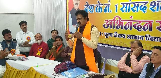 देश में नंबर वन सांसद आने पर शंकर लालवानी का सम्मान