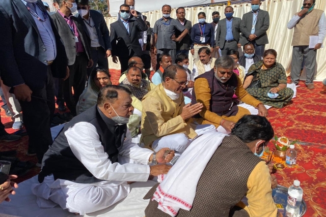 CM ने किया प्रसाद योजना अंतर्गत अमरकंटक में 49.98 करोड़ के कार्यों का शिलान्यास
