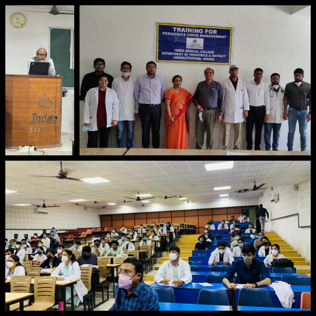 इंडेक्स मेडिकल कॉलेज में आयोजित हुआ प्रोग्राम, तीसरी लहर को लेकर दी ट्रेनिंग