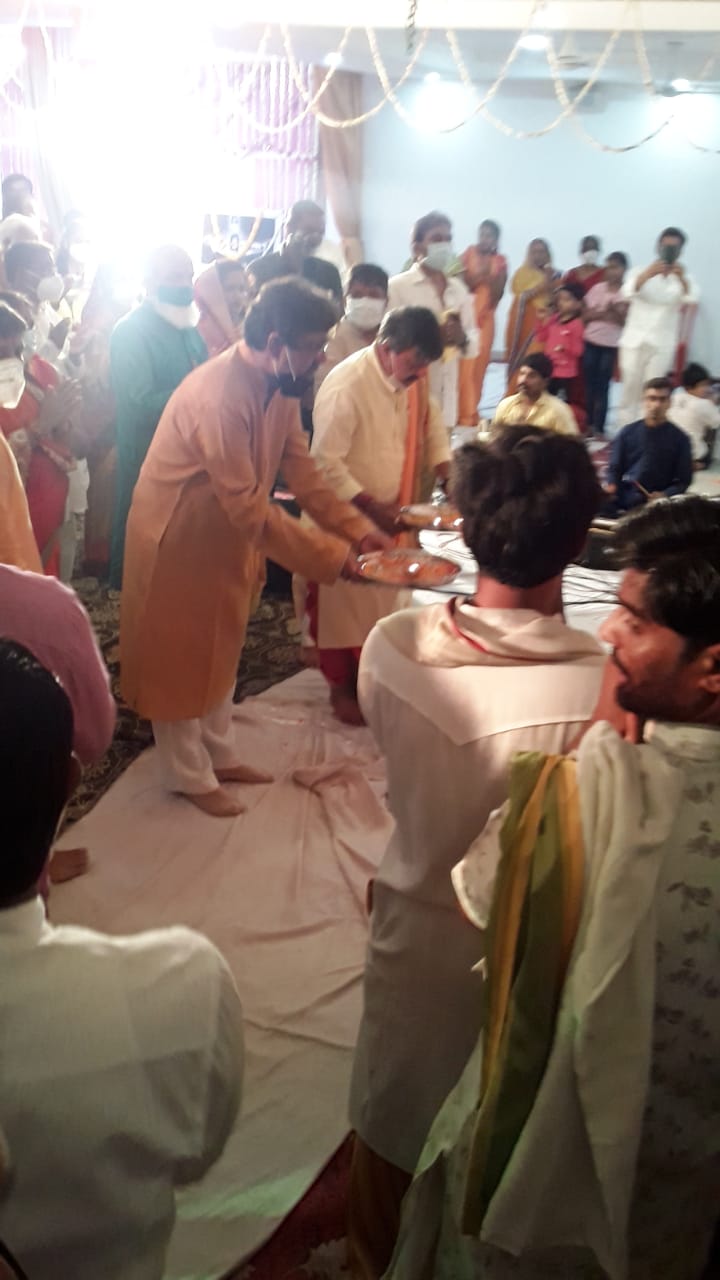 पितृ पर्वत: 7 दिनों से चल रही भागवत कथा का पित्रेरश्वर हनुमान पर हुआ समापन