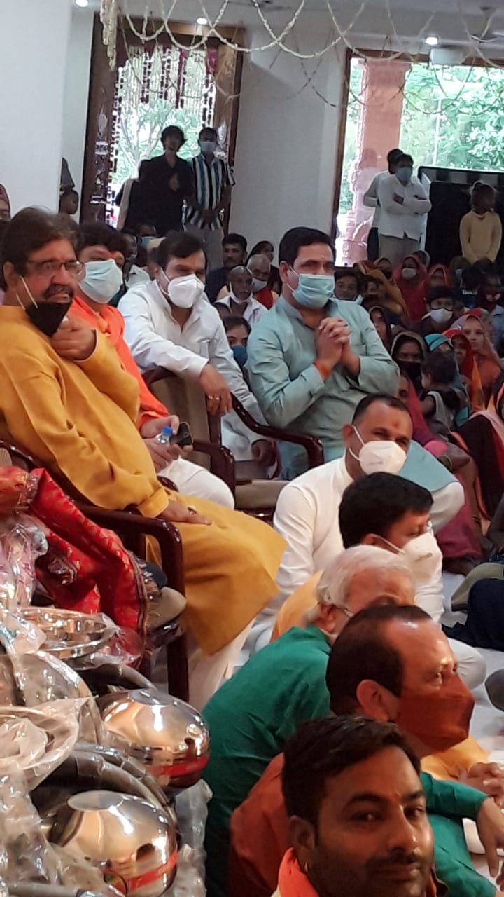 पितृ पर्वत: 7 दिनों से चल रही भागवत कथा का पित्रेरश्वर हनुमान पर हुआ समापन