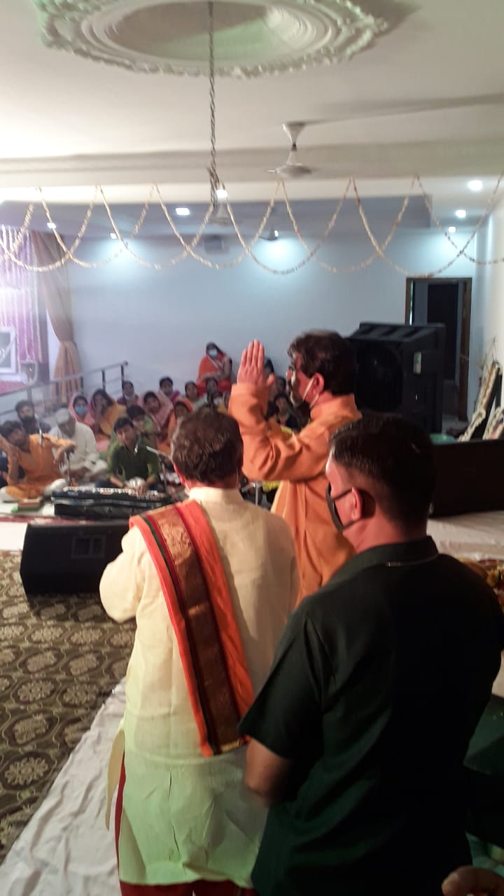 पितृ पर्वत: 7 दिनों से चल रही भागवत कथा का पित्रेरश्वर हनुमान पर हुआ समापन