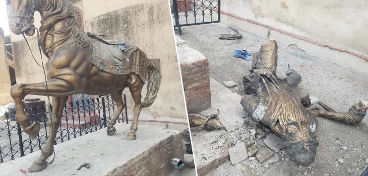 पाक में तोड़ी गई महाराजा रणजीत सिंह की मूर्ति, होगी सख्त कार्यवाही