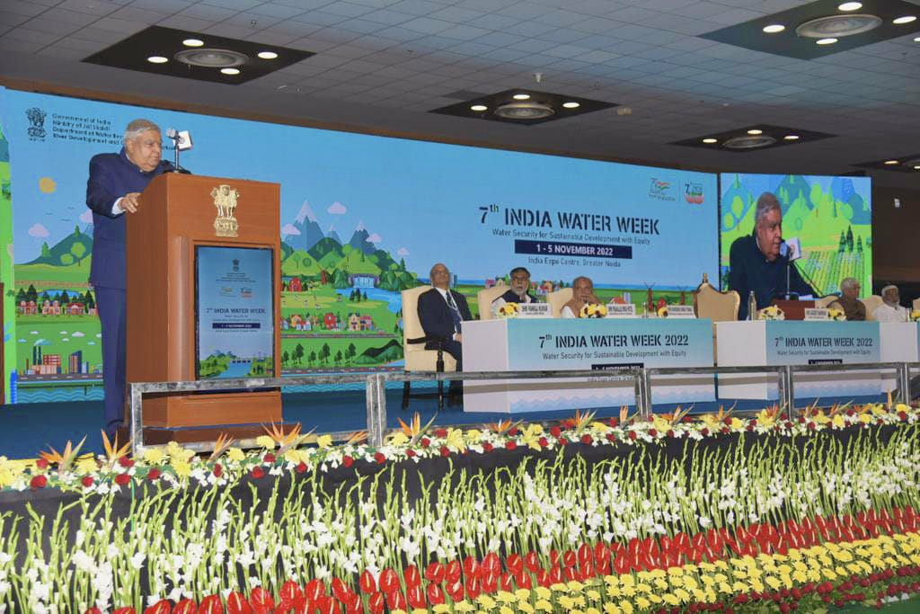 दिल्ली : उपराष्ट्रपति धनखड़ के मुख्य आतिथ्य में भारत जल सप्ताह - 2022 का हुआ समापन