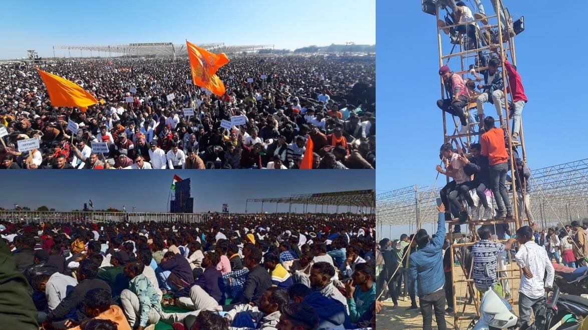 भोपाल में करणी सेना का महाआंदोलन, जंबूरी मैदान में उमड़ा जनसैलाब, दी ये चेतावनी