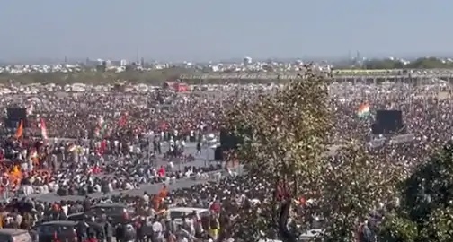 भोपाल में करणी सेना का महाआंदोलन, जंबूरी मैदान में उमड़ा जनसैलाब, दी ये चेतावनी
