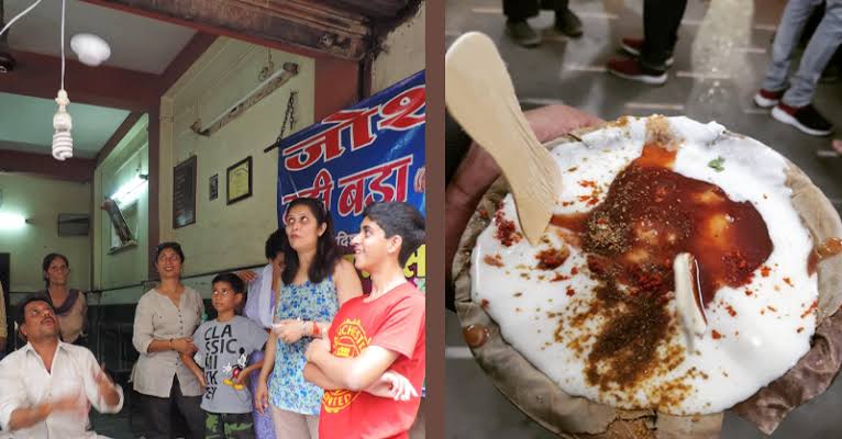 10 फीट तक उछालकर दूसरे हाथ से कैच कर मसाले डाल देते है, सराफा में जोशी जी का फ्लाईंग दहीबड़ा है देश में प्रसिद्ध