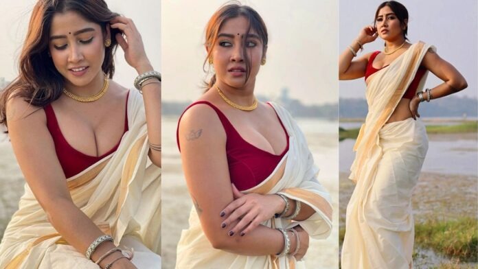Sofia Ansari ने साड़ी का पल्लू गिराकर सोशल मीडिया पर लगाई आग, लुक देख फैंस का हुआ बुरा हाल, वीडियो वायरल