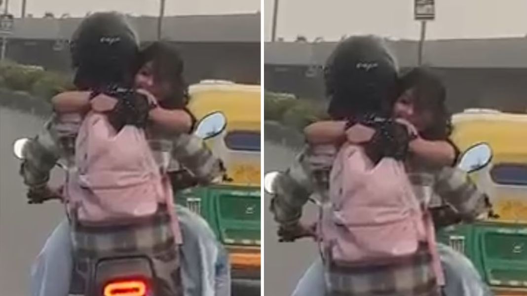 लड़की को बाइक की टंकी पर बैठाकर इश्क बाजी कर रहा था लड़का, फिर हुआ कुछ ऐसा, देखें वीडियो