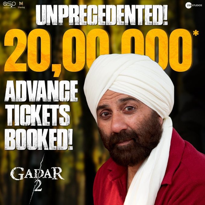 Gadar 2: रिलीज होते ही Gadar 2 ने तोड़े बाहुबली और पठान के रिकॉर्ड, एडवांस में ही बिक गए 20 लाख से ज्यादा टिकट