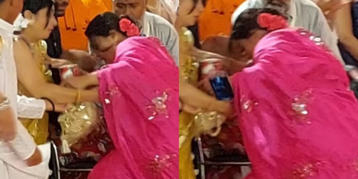 दुर्गा पंडाल में हादसे का शिकार हुई काजोल, वायरल हुआ वीडियो