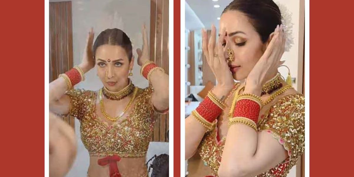 नाक में नथनी, बालों में गजरा, दुल्हन सा श्रृंगार..मलाइका की खूबसूरती देख उड़ जाएंगे आपके होश