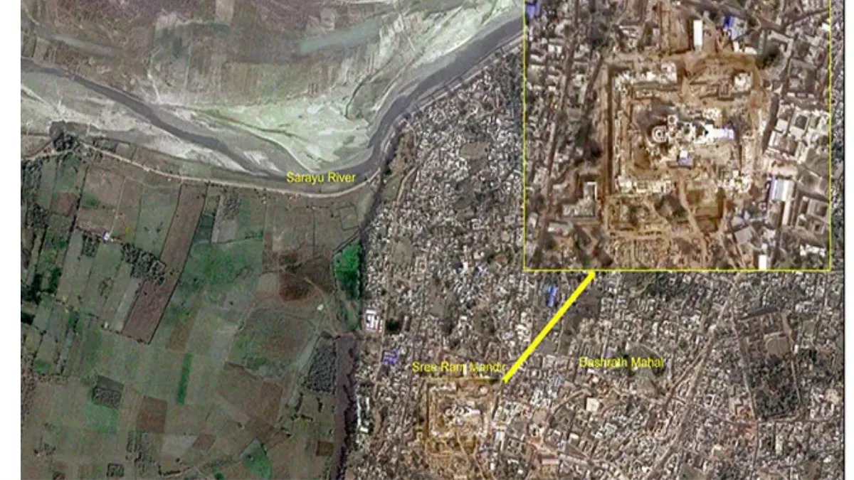 अंतरिक्ष से भी इतना भव्य और आकर्षक दिखता है राम मंदिर, ISRO ने जारी की तस्वीरें