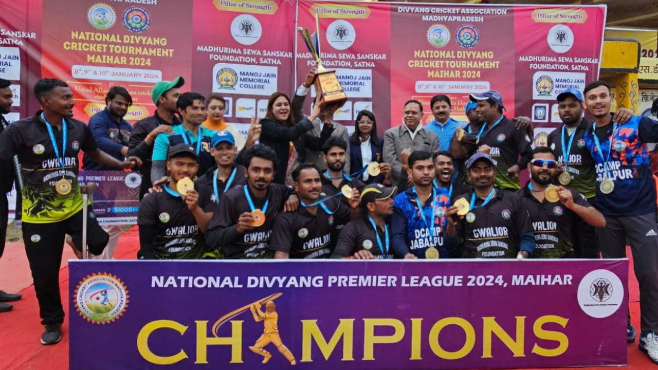 प्रदेश का पहला राष्ट्रिय दिव्यांग प्रीमियर लीग सम्पन्न, भोपाल को हराकर ग्वालियर बना चैंपियन