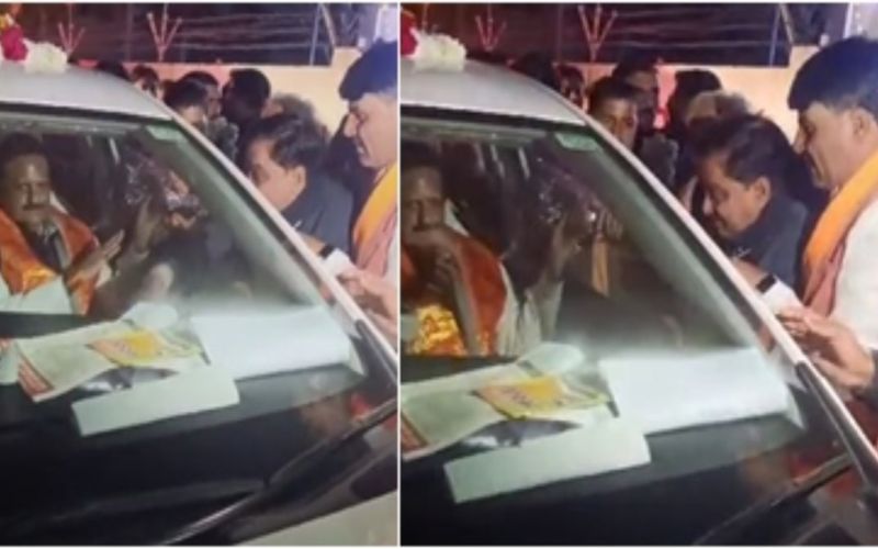 डिप्टी सीएम के पैर छूते सिविल सर्जन का वीडियो वायरल, मचा बवाल