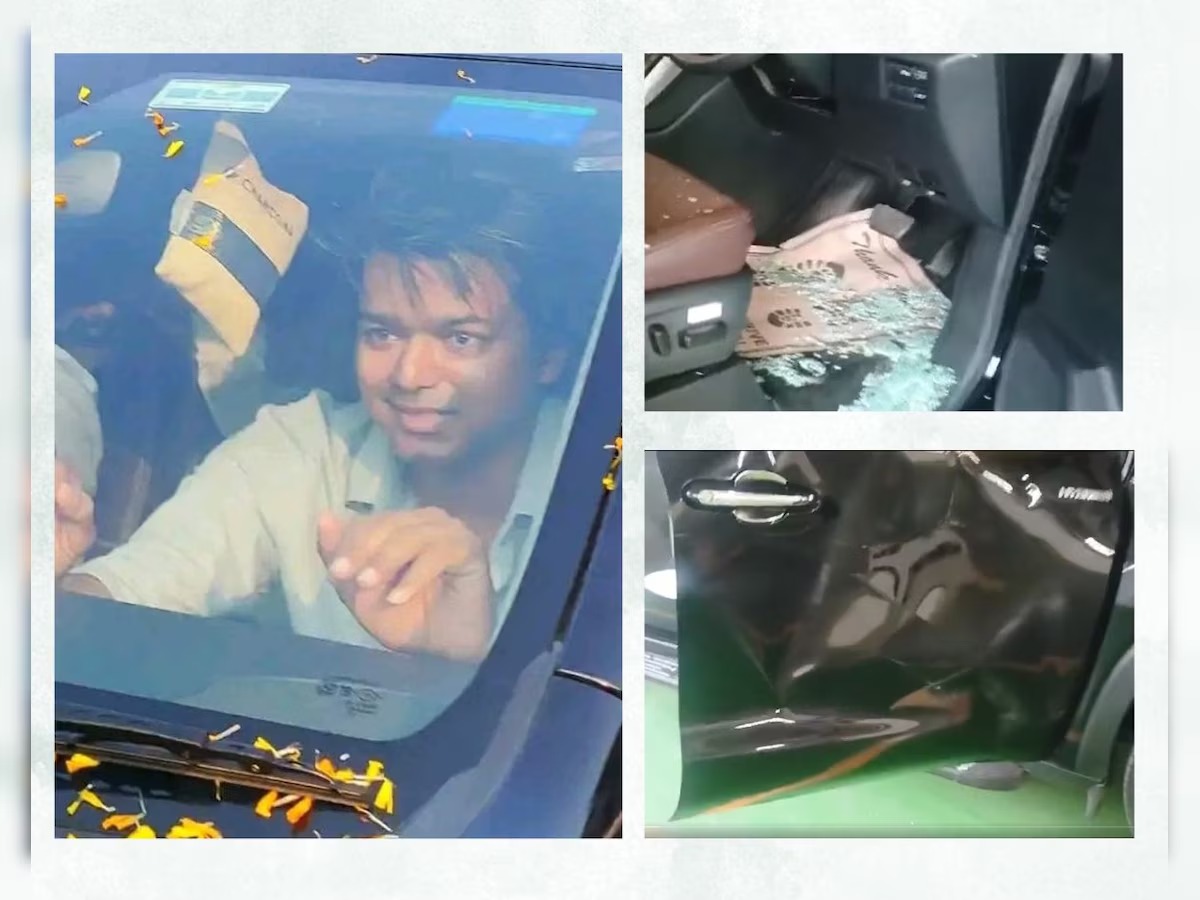 थलापति विजय को देखने के लिए फैंस हुए बेकाबू, एक्टर की कार के शीशे टूटे, वीडियो हुआ Viral