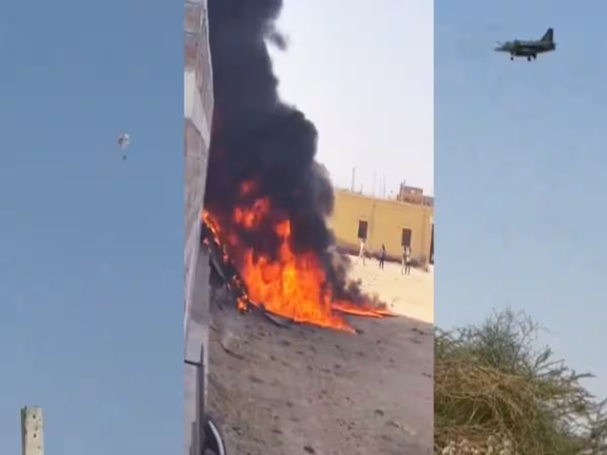 VIDEO : हवा उड़ता विमान और जमीन पर पैराशूट से नीचे उतरता पायलट, 'तेजस' के क्रैश का वीडियो आया सामने, देखें..