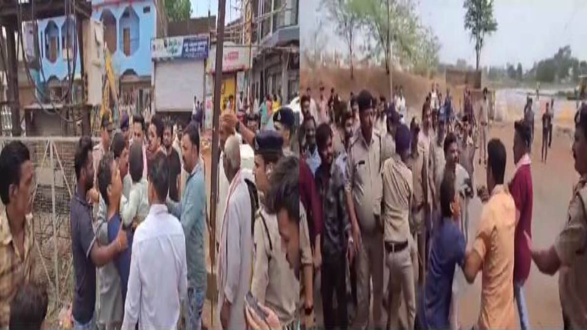 अतिक्रमण हटाने पर भड़के लोग, SDM के साथ की गाली-गलौज, पुलिस से हुई नोंकझोक