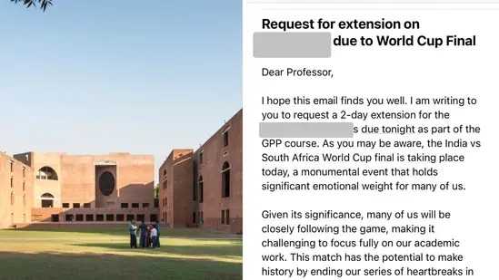 क्रिकेट की ऐसी दीवानगी! IIM अहमदाबाद के छात्रों ने IND vs SA फाइनल मैच के लिए 2 दिन का समय बढ़ाने की मांग