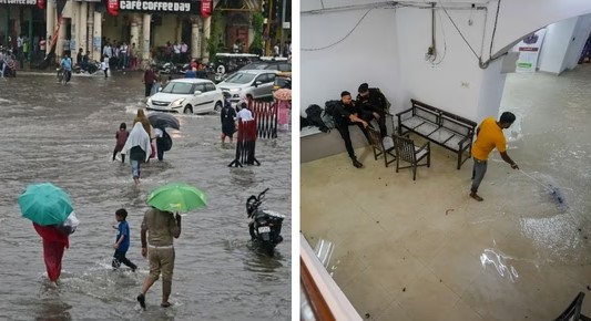 यूपी में आफत की बारिश! विधानसभा भवन में घुसा पानी, शिवपाल ने यूं लिए सरकार के मजे