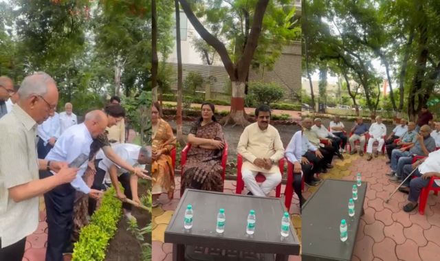 गुलमोहर कॉलोनी के बगीचे में रोपे गए पौधे, सांसद लालवानी हुए शामिल