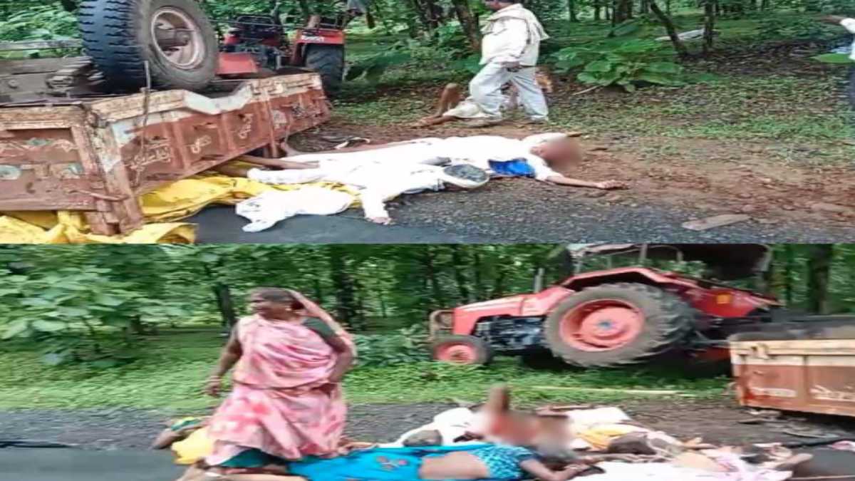 खंडवा में दर्दनाक हादसा : ट्रैक्टर ट्राली पलटने से 2 की मौत, आठ से अधिक घायल