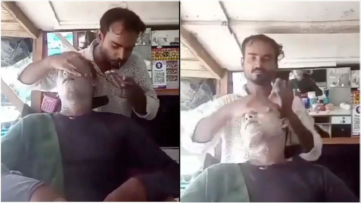 UP: सैलून कर्मी की घिनौनी हरकत आई सामने, वायरल वीडियो देख फेस मसाज कराना भूल जायेंगे आप