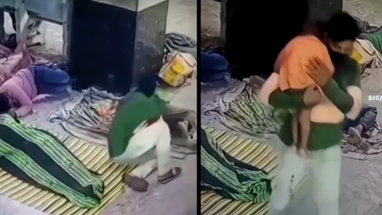 Viral Video: रेलवे प्लेटफॉर्म पर सो रहे थे लोग, बीच में लेटा अजनबी, फिर जो हुआ देख कर रह जाएंगे हैरान