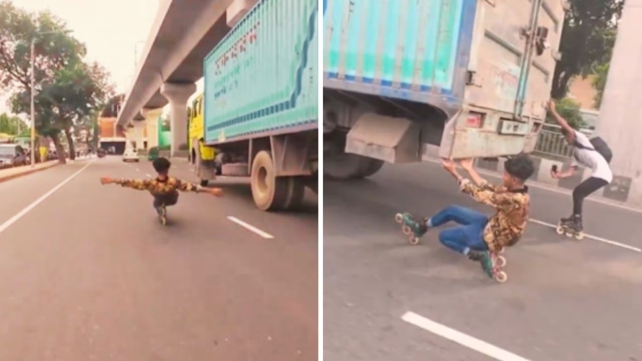 Viral Video: दो लड़कों ने चलते ट्रक के साथ किया ऐसा स्टंट, देखकर हैरान रह गए लोग, कहा- पागल हो क्या?