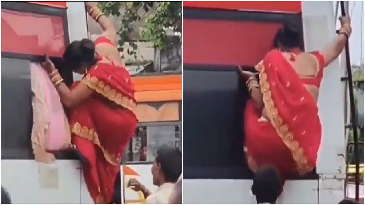 Viral Video: बस में थी भीड़, सीट के लिए महिला ने लगाया ऐसा जुगाड़, Video देख हो जाएंगे हैरान