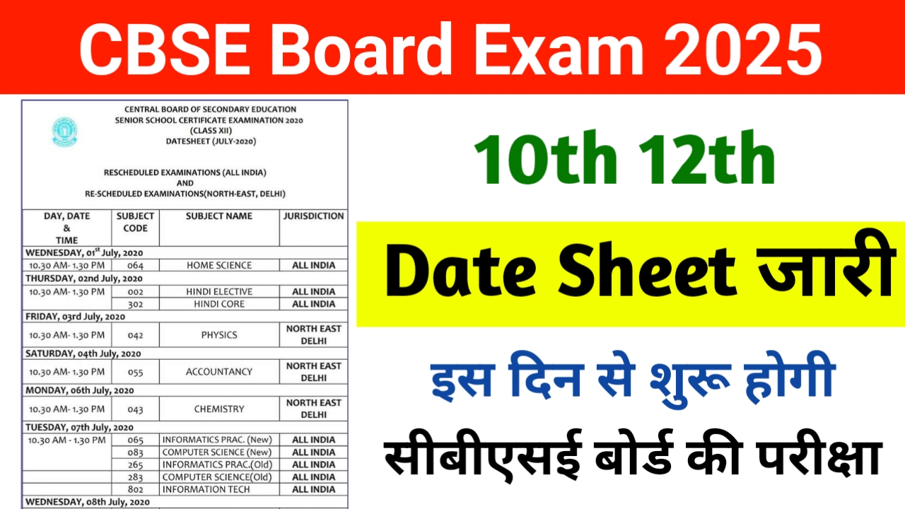 CBSE Board Exam 2025 : इस तारीख से शुरू होगी CBSE Exam, जानें डेटशीट अपडेट