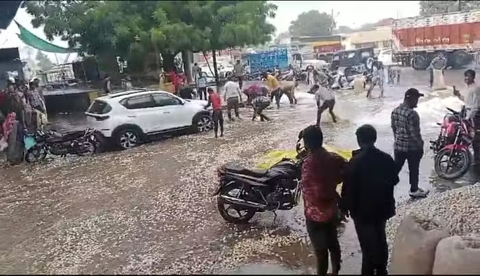 मंदसौर-नीमच-रतलाम में मावठे की बारिश, गरोठ में ओले गिरने से फसलें प्रभावित