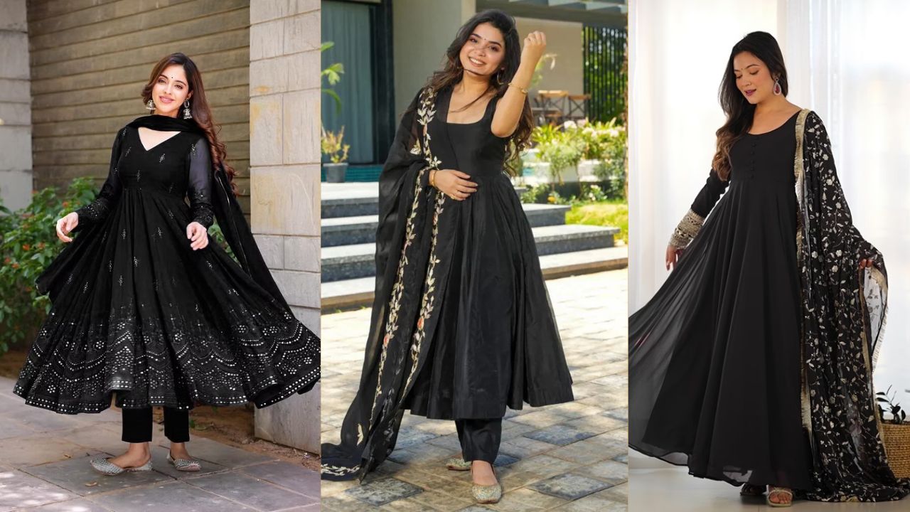 Black Anarkali Suit Design