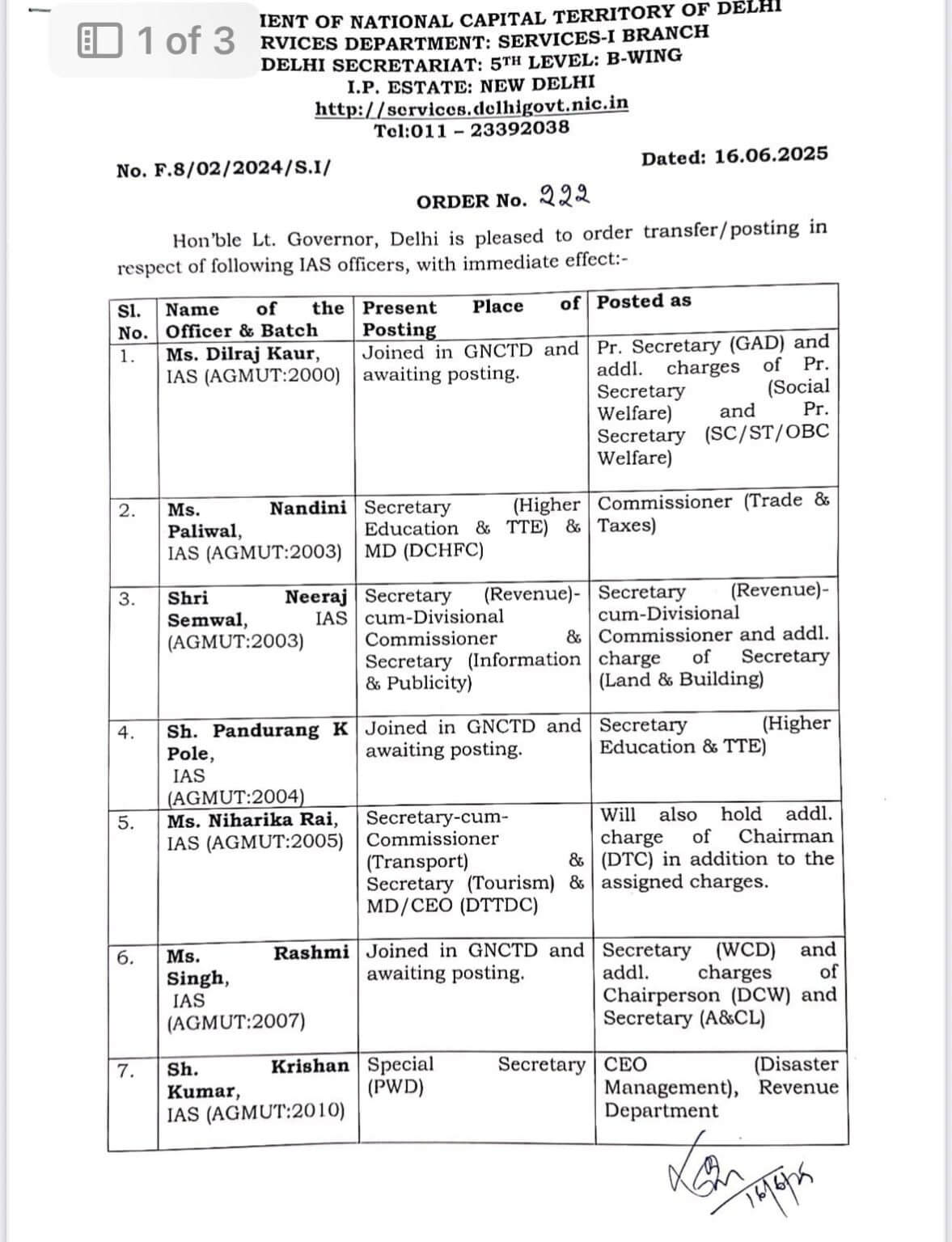 IAS Transfer : थोकबंद आईएएस अधिकारियों के तबादले, 23 को मिली नवीन पदस्थापना, अतिरिक्त प्रभार के आदेश जारी