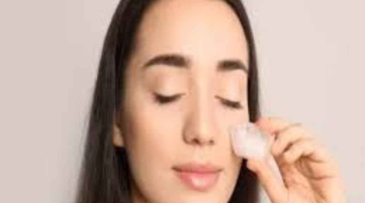 Applying Alum On Face At Night
