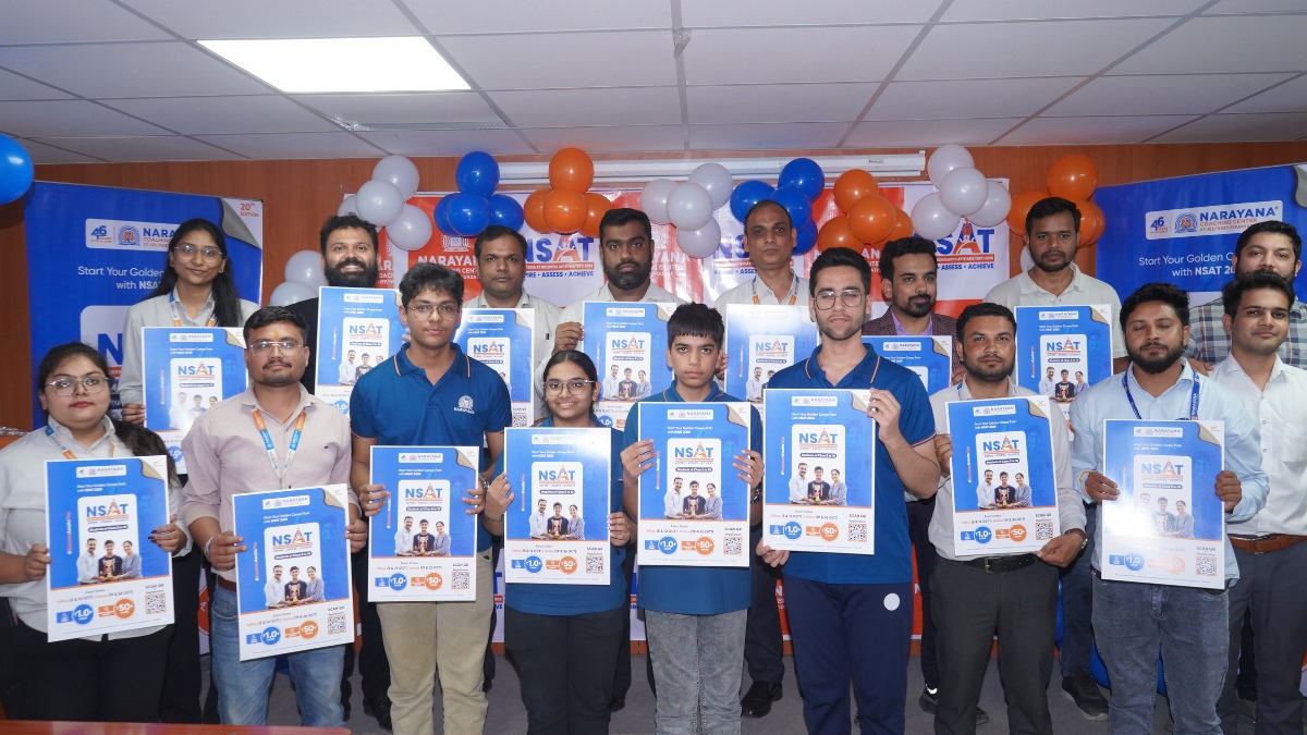 नारायणा ने अपनी नारायण शैक्षणिक योग्यता परीक्षा NSAT 2025 के 20वें संस्करण की घोषणा की