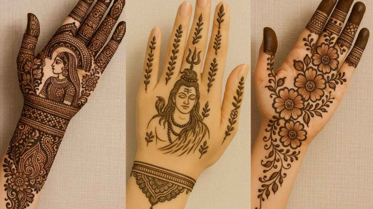 mehndi designs for Sawan Teej