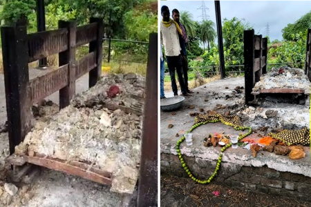 अस्थियां लेने पहुंचे परिजन के सामने खुला रहस्य, मुक्तिधाम में मृतक की खोपड़ी के साथ हुआ चौंकाने वाला काम