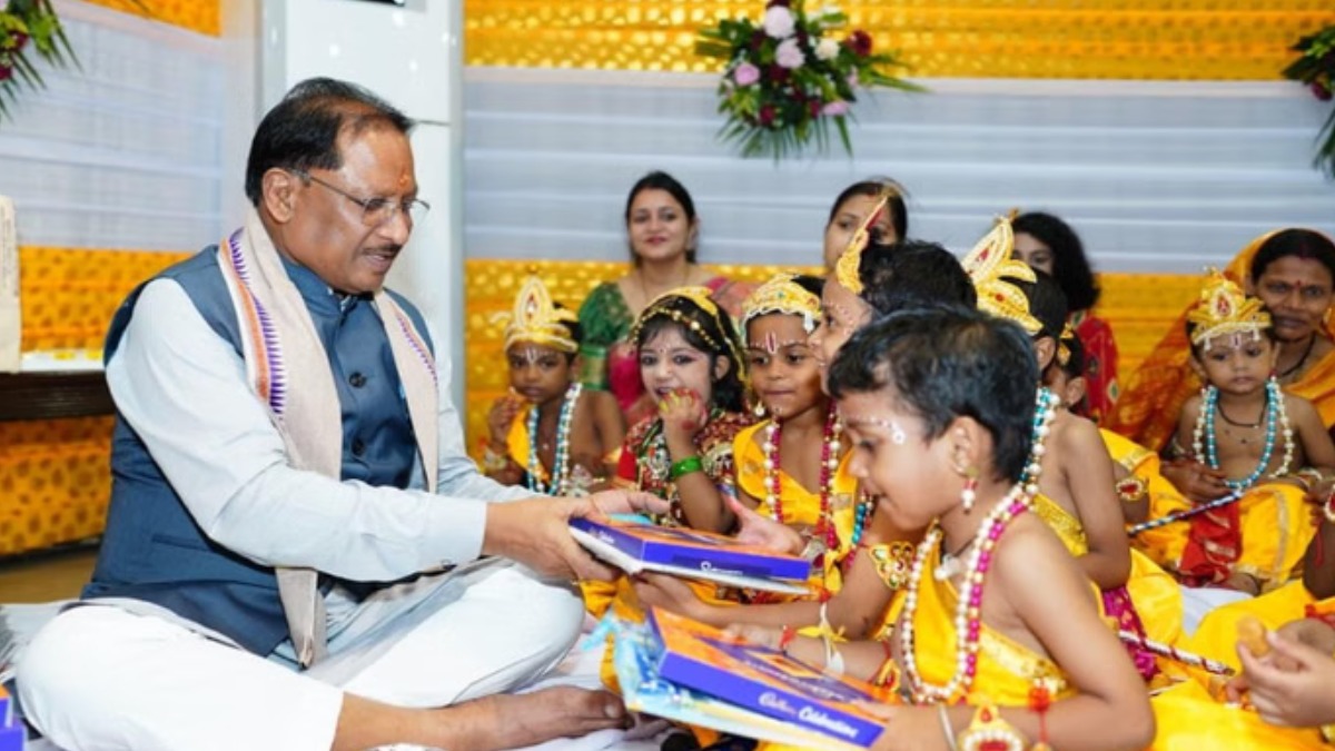 नन्हें बालगोपालों संग मुख्यमंत्री निवास में धूमधाम से मनाई गई जन्माष्टमी