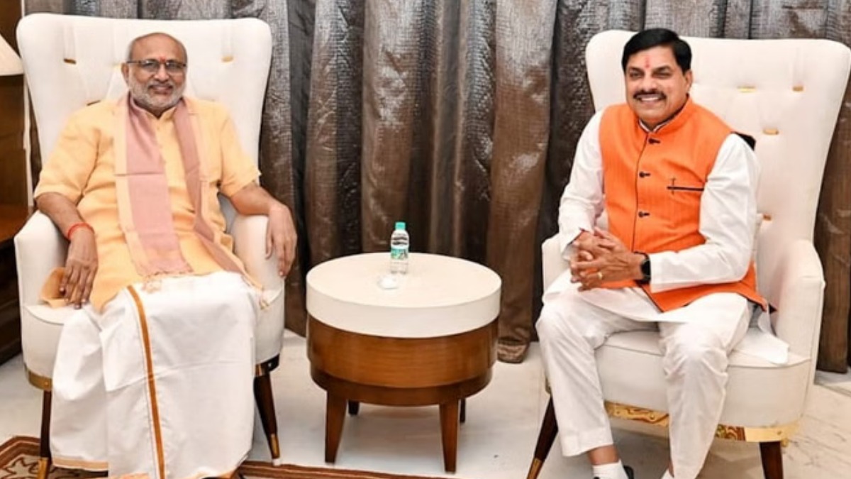 सीएम मोहन यादव ने नव निर्वाचित उपराष्ट्रपति सीपी राधाकृष्णन से की मुलाकात, शपथ समारोह में भी होंगे शामिल