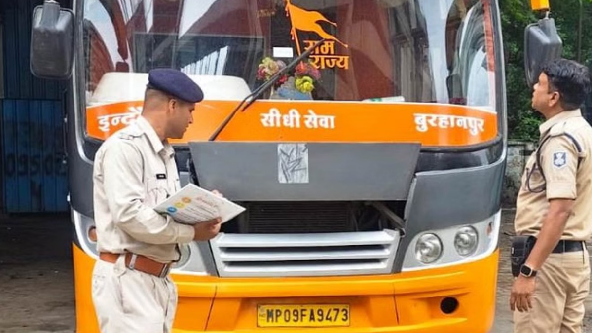 इंदौर RTO का बड़ा एक्शन, सड़क पर नियमों का उल्लंघन करने वाले वाहनों पर हुई कार्रवाई, कई बसों को भी किया जब्त