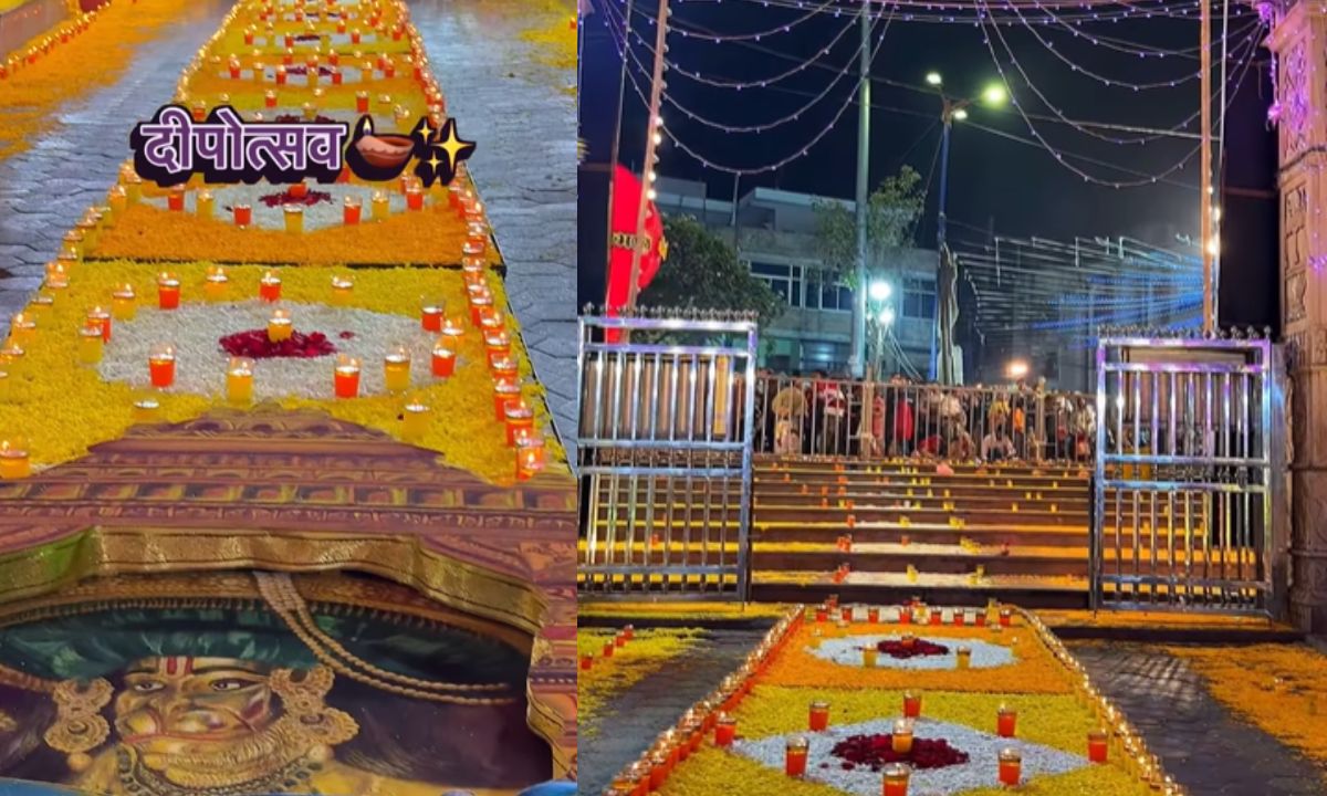 रणजीत हनुमान मंदिर में दीपोत्सव की भव्यता, भक्तों ने जलाए 51 हजार दीप, भजन संध्या में झूमे श्रद्धालु