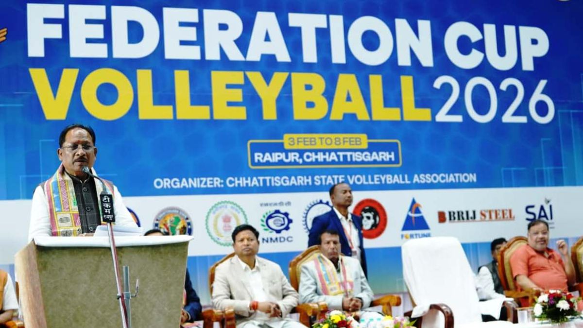 मुख्यमंत्री विष्णु देव साय ने 37वीं फेडरेशन कप व्हॉलीबॉल चैंपियनशिप का किया उद्घाटन