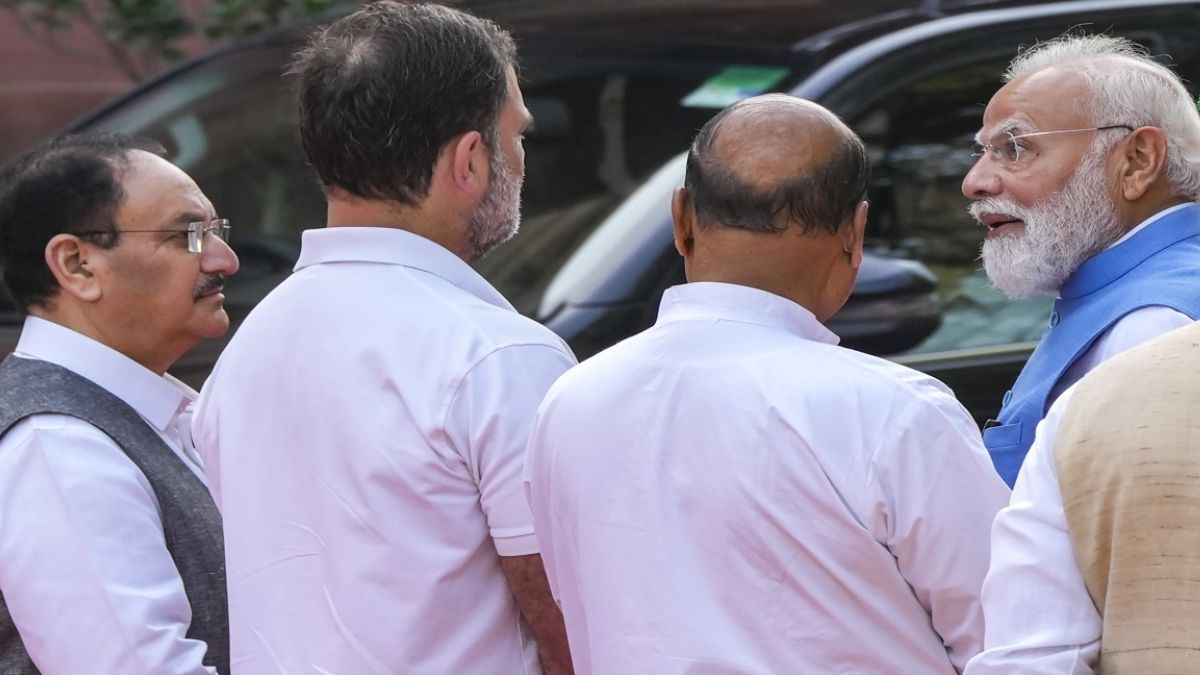 पहले नमस्ते, फिर बातचीत… संसद में मोदी-राहुल की मुलाकात का वीडियो हुआ वायरल