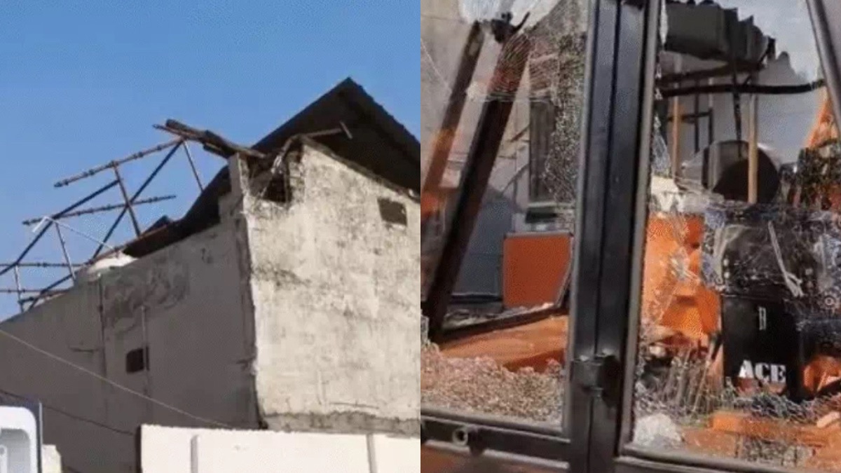 इंदौर में सुयश अस्पताल का निर्माणाधीन 70 फीट का छज्जा गिरा, आसपास के घरों के टीन शेड क्षतिग्रस्त