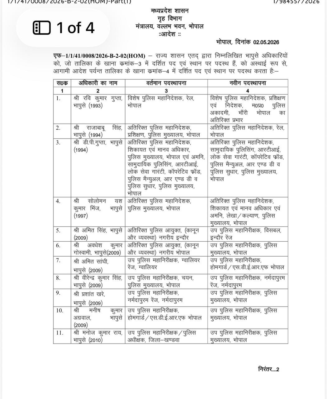 IPS Transfer List