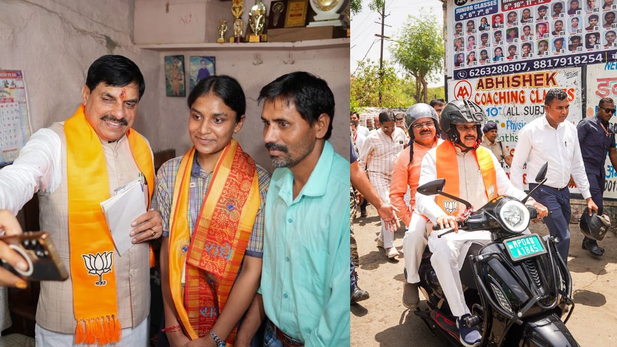 ईवी से गए गलियों के अंदर, 12वीं टॉपर चांदनी के साथ ली सेल्फी, देखें सीएम मोहन यादव  का अनोखा अंदाज