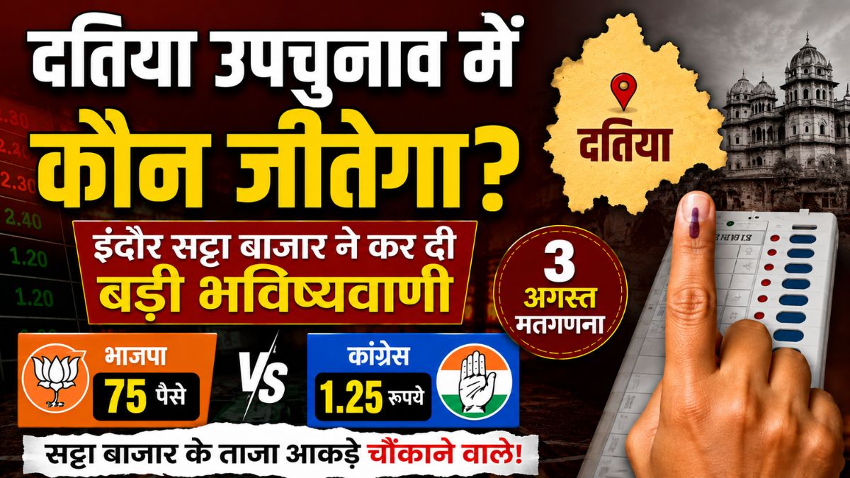 आशुतोष तिवारी जीतेंगे दतिया चुनाव, मामूली अंतर से हारेंगे घनश्याम सिंह, इंदौर सट्टा बाजार ने की बड़ी भविष्यवाणी