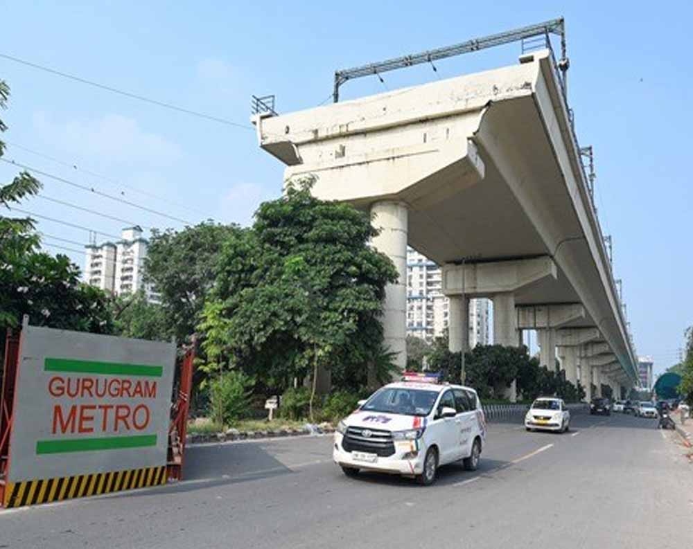 गुरुग्राम मेट्रो लाइन पर रखा गया पहला 160 टन का यू-गर्डर, कनेक्टिविटी होगी बेहतर