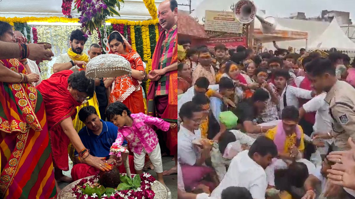 महाकाल मंदिर के बाहर धक्के खाते रहे लाखों श्रद्धालु, मंत्री कैलाश विजयवर्गीय आराम से करते रहे वीआईपी दर्शन, देखें फोटो